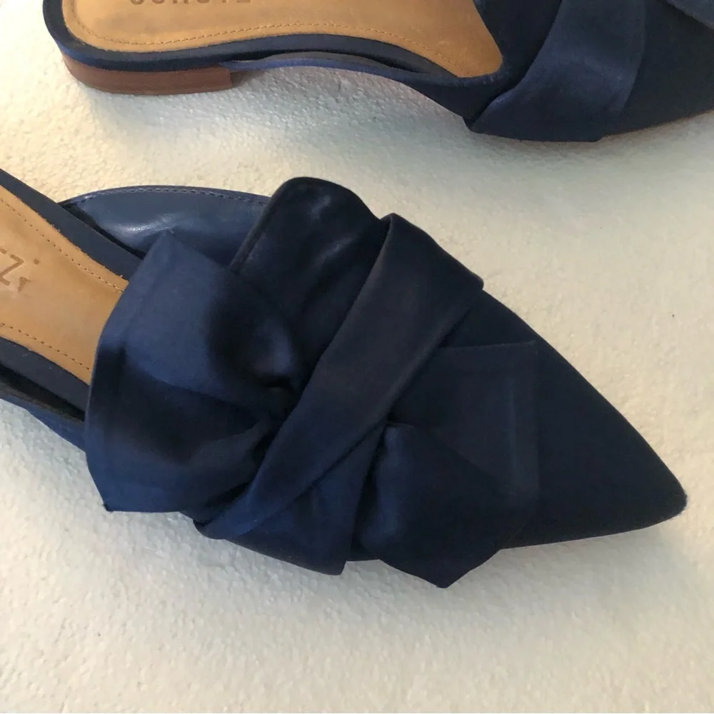 schutz navy blue D’ana knotted loafer mule - Picture 5 of 8
